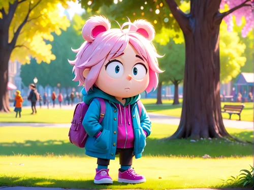 cute cartoon character,child in park,agnes,3d render,cute cartoon image,luka,character animation,parka,3d rendered,vector girl,worried girl,lux,hedgehog child,nora,louise,walk in a park,child girl,little girl running,in the park,game character,Anime,Anime,Cartoon