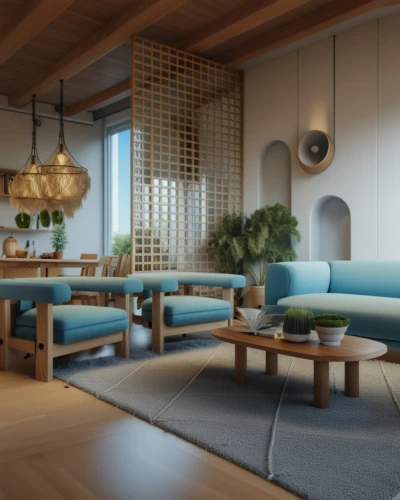 modern living room,3d rendering,interior modern design,japanese-style room,mid century modern,render,ryokan,living room,loft,modern decor,mid century house,apartment lounge,livingroom,3d render,3d rendered,penthouse apartment,interior design,wooden beams,breakfast room,contemporary decor,Photography,General,Realistic
