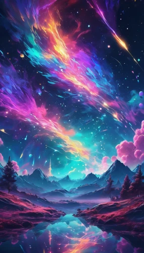 unicorn background,colorful stars,fantasy landscape,colorful background,galaxy,fairy galaxy,full hd wallpaper,rainbow and stars,colorful star scatters,art background,space art,hd wallpaper,crayon background,background colorful,vast,landscape background,nebula,vapor,fire background,creative background,Conceptual Art,Daily,Daily 21