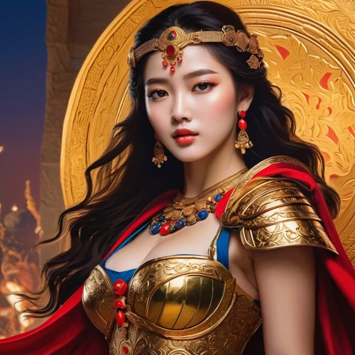 mulan,oriental princess,asian costume,fantasy woman,wonderwoman,korean history,goddess of justice,asian vision,cleopatra,inner mongolian beauty,forbidden palace,asian culture,chinese art,fantasy portrait,shuanghuan noble,wonder woman city,orientalism,fantasy art,phuquy,oriental painting,Photography,General,Commercial