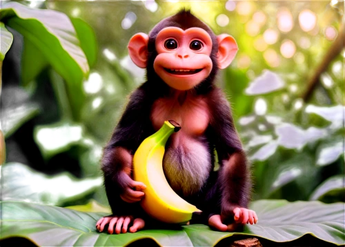 monkey banana,bonobo,monkey,primate,saba banana,orang utan,baby monkey,banana,ape,chimpanzee,uakari,cheeky monkey,the monkey,monkey island,primates,common chimpanzee,bananas,nanas,monkeys band,chimp,Unique,3D,Toy