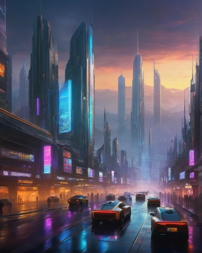 futuristic landscape,cityscape,fantasy city,metropolis,colorful city,cyberpunk,city scape,futuristic,city skyline,city cities,evening city,cities,harbour city,city highway,dystopian,city blocks,scifi,the city,city at night,fantasy landscape,Art,Classical Oil Painting,Classical Oil Painting 13