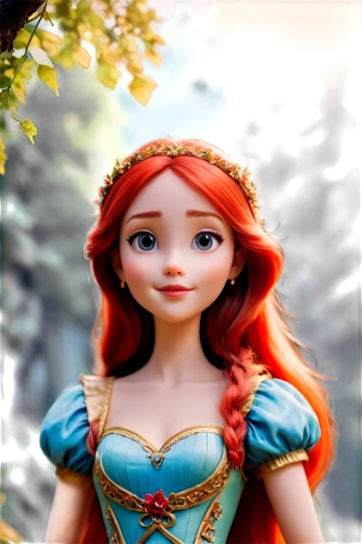 princess anna,merida,princess sofia,fairy tale character,rapunzel,female doll,ariel,redhead doll,elsa,fairytale characters,celtic woman,disney character,cinderella,rosa 'the fairy,fairy queen,elf,fantasy girl,fae,celtic queen,doll figure,Illustration,Realistic Fantasy,Realistic Fantasy 02