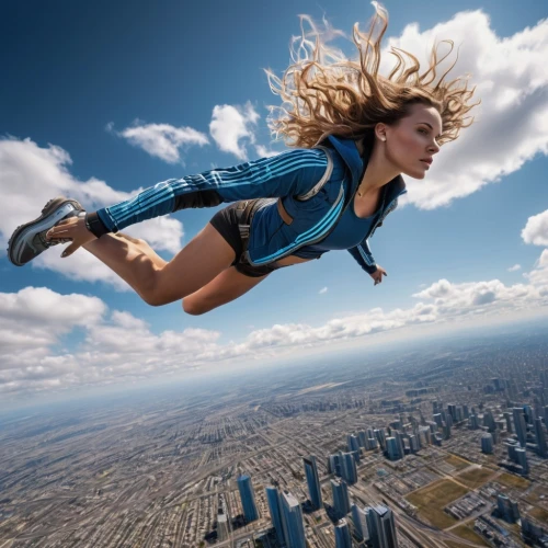 sprint woman,flying girl,base jumping,skydive,skydiver,skydiving,tandem jump,flying,tandem skydiving,leap for joy,zero gravity,skycraper,leap of faith,women climber,parachutist,leaping,parachute jumper,leap,flying flight,i'm flying,Photography,General,Sci-Fi