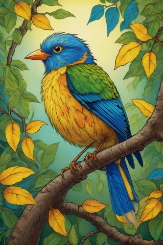 bird painting,lazuli bunting,bird illustration,blue bird,yellow robin,blue parrot,tanager,blue parakeet,an ornamental bird,flower and bird illustration,nature bird,caique,tropical bird climber,bird robin,ornamental bird,tropical bird,bird on the tree,blue and gold macaw,bird on tree,indigo bunting,Illustration,Black and White,Black and White 28