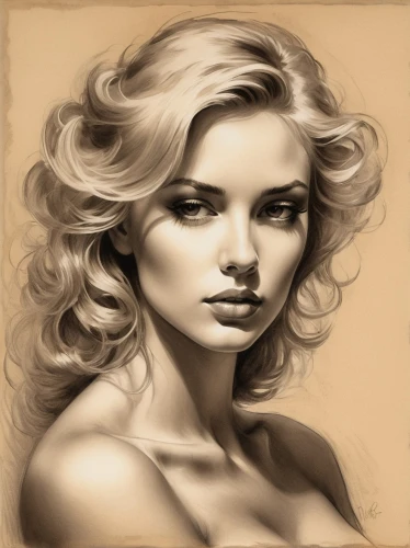 girl drawing,girl portrait,photo painting,sepia,blonde woman,charcoal drawing,digital painting,airbrushed,vintage drawing,charcoal pencil,world digital painting,woman face,fantasy portrait,drawing mannequin,woman's face,woman portrait,young woman,digital art,cosmetic brush,portrait of a girl,Illustration,Black and White,Black and White 26