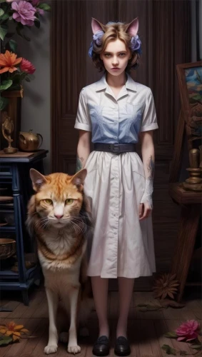 calico cat,cat sparrow,the cat and the,cat image,she-cat,cat child,alice in wonderland,photomanipulation,two cats,photoshop manipulation,red tabby,the cat,eleven,cat,girl in the kitchen,cats,alice,photo manipulation,animal feline,ritriver and the cat