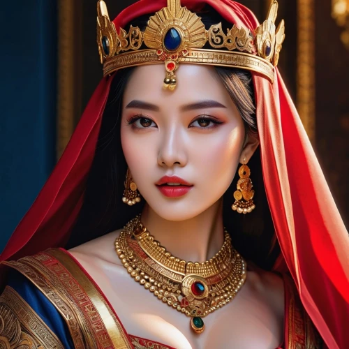 oriental princess,miss vietnam,inner mongolian beauty,asian costume,phuquy,peking opera,mulan,gold crown,queen crown,oriental girl,asian culture,vintage asian,asian vision,gold jewelry,taiwanese opera,diadem,asian woman,shuanghuan noble,golden crown,forbidden palace,Photography,General,Realistic