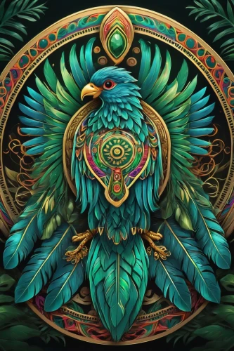 peacock,pachamama,quetzal,psychedelic art,peacock eye,blue peacock,fairy peacock,mandala,ornamental bird,blue parrot,peacocks carnation,bird of paradise,shamanic,guatemalan quetzal,anahata,mandala framework,mandalas,mandala art,tropical bird,garuda,Illustration,Realistic Fantasy,Realistic Fantasy 39