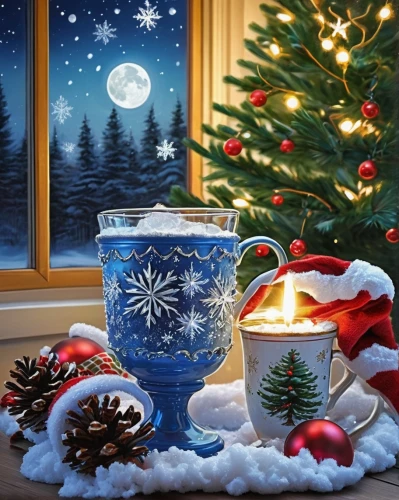 christmas snowy background,christmas landscape,christmas motif,christmas scene,watercolor christmas background,christmasbackground,christmas wallpaper,christmas candle,advent decoration,christmas background,christmas icons,christmas lantern,christmas items,christmas candles,christmas pattern,christmas tins,first advent,christmas banner,the occasion of christmas,winter background,Illustration,Realistic Fantasy,Realistic Fantasy 30