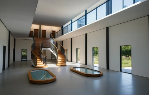 circular staircase,interior modern design,hallway space,winding staircase,outside staircase,modern architecture,archidaily,contemporary,contemporary decor,modern decor,daylighting,school design,hallway,modern office,corten steel,art gallery,dunes house,wooden stairs,staircase,kirrarchitecture,Photography,General,Realistic