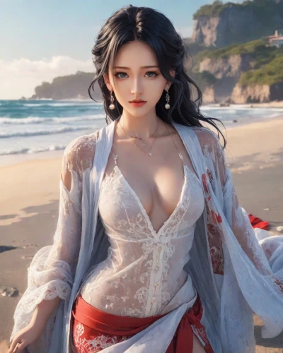beach background,hanbok,kimono,mukimono,by the sea,beach scenery,kim,geisha,hong,oriental princess,ao dai,on the beach,mui ne,kimonos,seaside,lover's beach,asian vision,asian woman,pale,malibu,Photography,Realistic