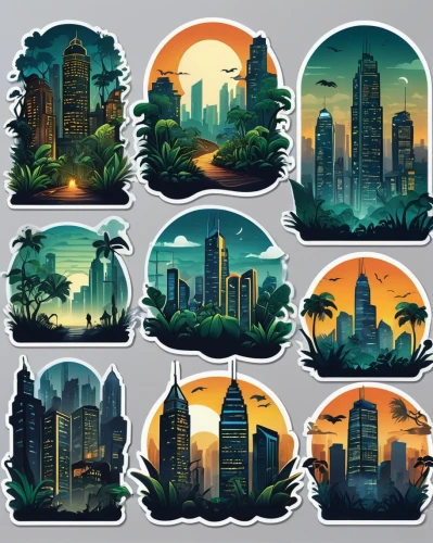 city cities,cities,metropolises,set of icons,icon set,city blocks,badges,houses clipart,circle icons,fruits icons,city buildings,landscapes,fruit icons,postcards,backgrounds,city skyline,social icons,vector graphics,mobile video game vector background,vector images,Unique,Design,Sticker