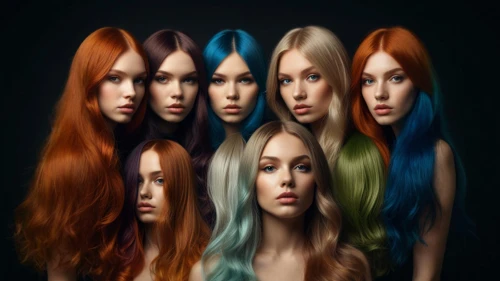 hair coloring,artificial hair integrations,celtic woman,mermaid scale,trend color,mermaid vectors,redheads,gradient effect,sirens,mermaids,artist color,composite,beautiful photo girls,color table,color 1,mannequins,image manipulation,color wheel,hairstyles,60s