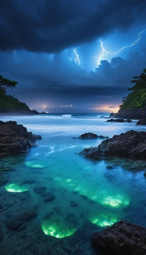 bioluminescence,new south wales,emerald sea,byron bay,australia,greens beach,tide pool,sydney australia,lightning storm,mona vale,tamarama,underwater landscape,natural phenomenon,seascape,thunderstorm,coastal landscape,south australia,la perouse,landscape photography,sea landscape,Photography,General,Realistic