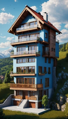 house in mountains,house in the mountains,swiss house,sky apartment,alpine style,ski resort,alpine village,apartment building,scherhaufa,residential tower,chalet,eco hotel,eco-construction,appartment building,modern house,alpine dachsbracke,ski station,val gardena,villa,zermatt,Conceptual Art,Fantasy,Fantasy 14