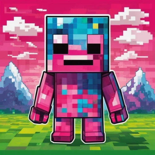 bot icon,edit icon,pink vector,pink squares,pixel art,minecraft,pixel cube,pixelgrafic,robot icon,pixaba,cubix,pyro,brick background,cube background,facebook pixel,pixel,pickaxe,png image,youtube icon,square background,Illustration,Vector,Vector 07