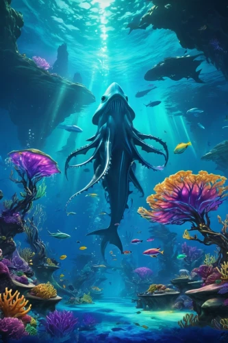 underwater background,under sea,under the sea,underwater landscape,undersea,coral guardian,underwater world,sea-life,mermaid background,coral reef,ocean underwater,sea life underwater,underwater oasis,aquarium,the bottom of the sea,god of the sea,deep sea,ocean background,aquatic,under the water,Illustration,Realistic Fantasy,Realistic Fantasy 20