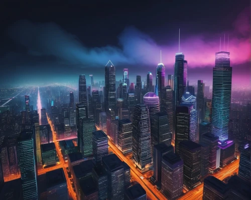 futuristic landscape,cityscape,fantasy city,city at night,city skyline,black city,metropolis,dystopian,wuhan''s virus,city cities,cyberpunk,shanghai,city scape,urbanization,world digital painting,colorful city,urban towers,cities,city blocks,skyline,Illustration,Realistic Fantasy,Realistic Fantasy 41