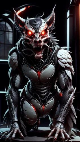 lopushok,devil,gargoyle,minotaur,gargoyles,cynosbatos,werewolf,brute,venom,spawn,fire red eyes,red eyes,imp,thumper,krampus,vampire bat,demon,dark-type,snarling,flesh eater