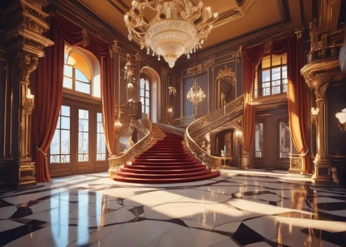 ornate room,crown render,ballroom,europe palace,ornate,marble palace,3d render,baroque,mansion,hall of the fallen,3d fantasy,neoclassical,render,venetian,gold castle,staircase,floors,victorian,the palace,rococo,Unique,3D,Low Poly