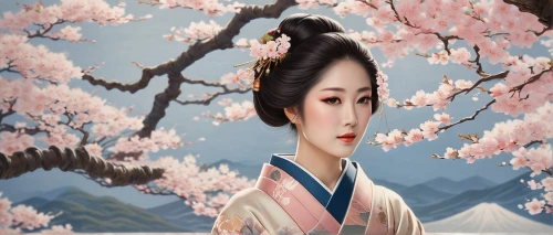 japanese sakura background,geisha girl,geisha,japanese woman,sakura background,plum blossoms,japanese floral background,sakura blossom,japanese art,the cherry blossoms,hanbok,japanese background,mukimono,sakura tree,japanese cherry,sakura blossoms,cold cherry blossoms,cherry blossom japanese,japanese cherry blossom,tea ceremony,Art,Classical Oil Painting,Classical Oil Painting 02