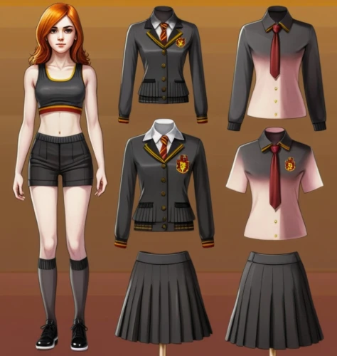 school uniform,a uniform,school clothes,warbler,uniform,uniforms,school skirt,bolero jacket,sports uniform,nurse uniform,martial arts uniform,cheerleading uniform,schoolgirl,vanessa (butterfly),bunches of rowan,police uniforms,rowan,women's clothing,chef's uniform,business girl,Illustration,Realistic Fantasy,Realistic Fantasy 07