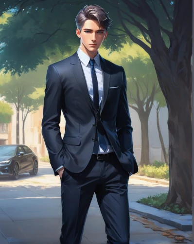 formal guy,businessman,men's suit,navy suit,white-collar worker,business man,dark suit,groom,wedding suit,black businessman,suit,a black man on a suit,male character,gentlemanly,men clothes,black suit,a pedestrian,formal wear,male model,standing man,Photography,Fashion Photography,Fashion Photography 15