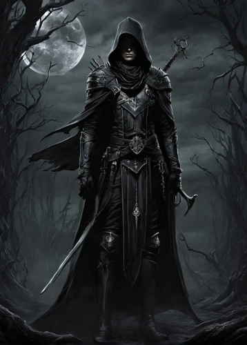 hooded man,grimm reaper,grim reaper,dark art,reaper,assassin,dark gothic mood,black raven,dodge warlock,massively multiplayer online role-playing game,halloween background,black crow,dark world,scythe,hooded,black shepherd,undead warlock,king of the ravens,corvus,assassins,Conceptual Art,Fantasy,Fantasy 34