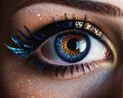 glitter eyes,peacock eye,eyes makeup,women's eyes,cosmic eye,eye shadow,golden eyes,the blue eye,ojos azules,gold eyes,blue eye,abstract eye,eyeshadow,dark blue and gold,cat eye,pupil,eye,drusy,pupils,eyes,Illustration,Realistic Fantasy,Realistic Fantasy 41