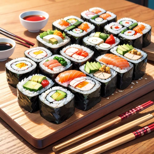 sushi set,gimbap,sushi roll images,sushi plate,sushi boat,sushi rolls,sushi japan,sushi roll,california maki,sushi,salmon roll,california roll,japanese cuisine,sushi art,maki roll,japanese food,osechi,fish roll,bento box,bento,Anime,Anime,Traditional
