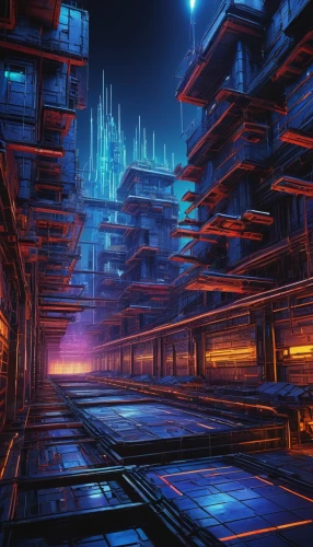 futuristic landscape,fractal environment,metropolis,mining facility,industrial landscape,scifi,futuristic architecture,solar cell base,industrial ruin,industrial tubes,panopticon,circuitry,biomechanical,cyberspace,industrial area,industrial hall,kirrarchitecture,refinery,sci-fi,sci - fi,Illustration,Realistic Fantasy,Realistic Fantasy 33