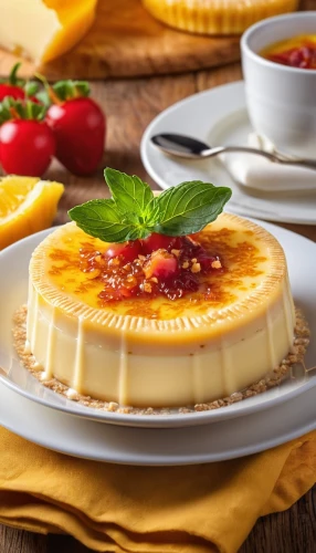 creme caramel,cheese cake,flan,creme brulee,cheesecakes,custard tart,panna cotta,mango pudding,crème brûlée,cheesecake,butter pie,cassata,pannacotta,gelatin dessert,fruit pie,cream cheese tarts,cream cheese cake,timballo,shortcrust pastry,brulee,Photography,General,Realistic