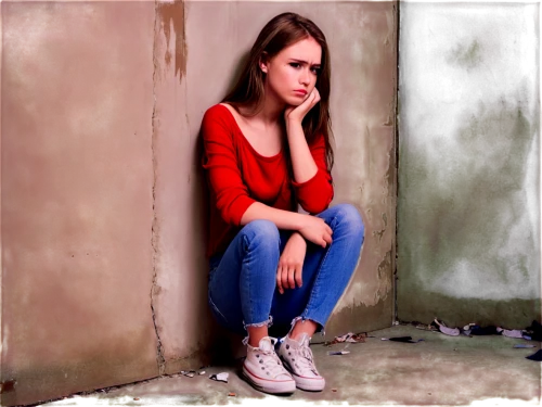 girl sitting,depressed woman,red shoes,photo session in torn clothes,girl in a long,sad woman,worried girl,woman sitting,red background,red wall,portrait background,young woman,red coat,on a red background,edit icon,woman thinking,sad girl,drug rehabilitation,image editing,holding shoes,Photography,Artistic Photography,Artistic Photography 14