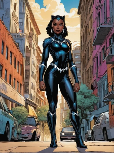 catwoman,nova,symetra,hosana,kat,black cat,head woman,panther,ebony,maria bayo,super heroine,x men,avatar,superhero comic,she-cat,alley cat,goddess of justice,silk,marvelous,superhero,Illustration,American Style,American Style 13