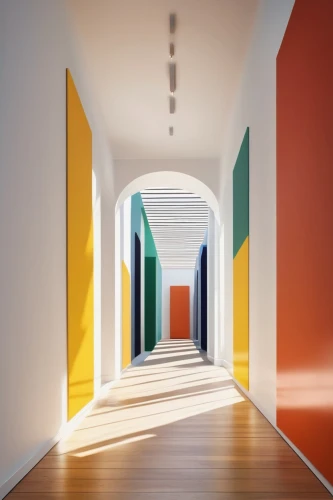 hallway space,color wall,hallway,corridor,wall,art gallery,color fields,wall tunnel,archidaily,futuristic art museum,daylighting,colorful facade,painted block wall,children's interior,passage,color,wall paint,saturated colors,art museum,harmony of color,Art,Artistic Painting,Artistic Painting 39