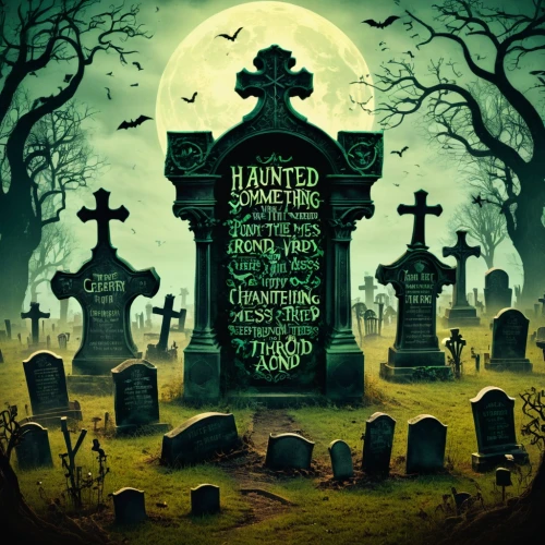 haunted,halloween poster,cd cover,halloween background,tombstones,halloween illustration,grave stones,halloweenchallenge,hathseput mortuary,haunt,halloween and horror,halloween vector character,haunted forest,gravestones,halloween travel trailer,halloween banner,haloween,happy halloween,halloween night,halloween,Illustration,Vector,Vector 21