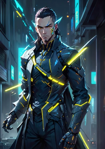 rein,electro,cyber,cg artwork,cyborg,yukio,blade,sigma,wuchang,cyberpunk,archer,vax figure,konstantin bow,male character,meteora,leo,guilinggao,omega,game illustration,paladin,Anime,Anime,Realistic