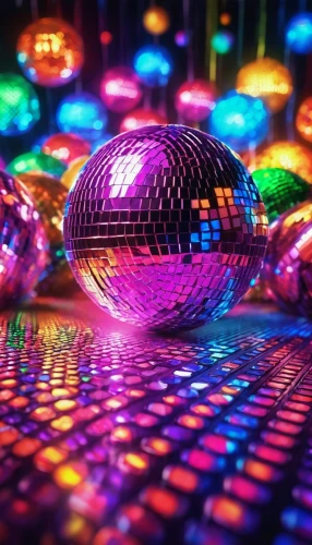 disco,prism ball,disco ball,mirror ball,christmas balls background,rave,discobole,colored lights,3d background,nightclub,epcot ball,party lights,lensball,cinema 4d,glass ball,go-go dancing,colorful light,3d render,cyberspace,glass balls,Illustration,Realistic Fantasy,Realistic Fantasy 38