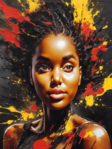 oil painting on canvas,african woman,african art,indigenous painting,painting technique,girl portrait,black woman,ethiopian girl,african american woman,oil on canvas,moana,oil painting,young woman,art painting,jaya,fire artist,portrait of a girl,mystical portrait of a girl,graffiti art,artist