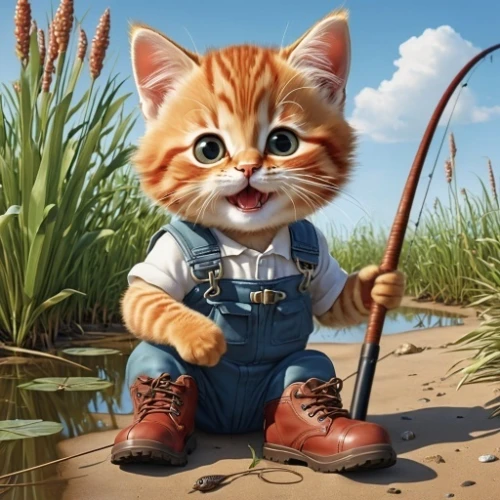 puss in boots,red tabby,ginger kitten,red cat,ginger cat,cute cat,cute cartoon character,cartoon cat,farmer,cat-ketch,mow,cute cartoon image,fishing classes,tiger cat,funny cat,cat image,tom cat,cat warrior,cattail,chinese pastoral cat