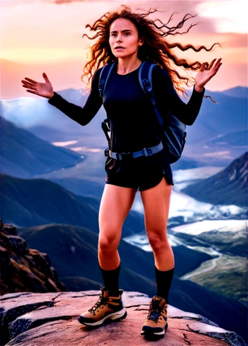 mountain climber,the spirit of the mountains,mountaineer,women climber,mountain hiking,lori mountain,mountain guide,mountain fink,mountain climbing,sprint woman,mountain spirit,be mountain,high-altitude mountain tour,female runner,digital compositing,mountain top,ultramarathon,hiking equipment,hike,warrior woman,Conceptual Art,Sci-Fi,Sci-Fi 13