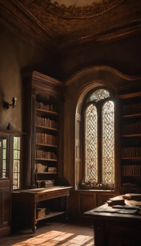 bookshelves,old library,reading room,dandelion hall,wooden windows,study room,parchment,cabinetry,bookcase,celsus library,bookshelf,apothecary,the books,danish room,book wall,wade rooms,dark cabinetry,book antique,cabinets,hobbiton,Photography,General,Cinematic