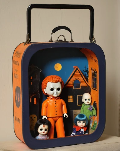 dolls pram,halloween travel trailer,halloween pumpkin gifts,luggage set,lunchbox,volkswagen bag,bowling ball bag,computer case,halloween decoration,collectible doll,pumpkin heads,children toys,jack-o'-lanterns,cookie jar,toy box,kewpie dolls,doll figures,halloween decor,plush dolls,jack-o-lanterns,Unique,3D,Toy