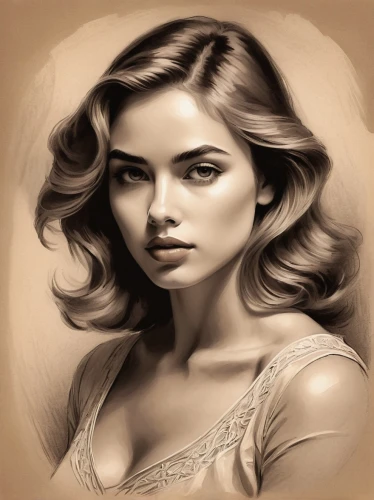 vintage drawing,sepia,vintage female portrait,romantic portrait,charcoal drawing,photo painting,vintage woman,fantasy portrait,world digital painting,digital painting,charcoal pencil,pencil drawings,girl drawing,girl portrait,young woman,portrait background,art painting,woman portrait,vintage girl,chalk drawing,Illustration,Black and White,Black and White 26