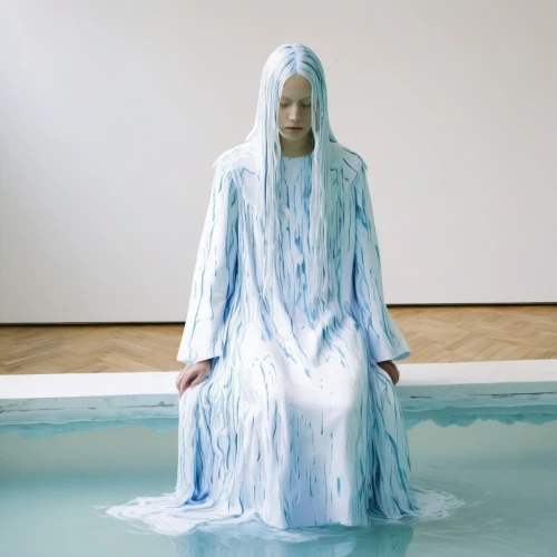 ice queen,suit of the snow maiden,ice princess,three-lobed slime,water-the sword lily,drip castle,water nymph,merfolk,in water,water glace,submerge,water creature,submerged,protective suit,immersed,photo session in the aquatic studio,ice floe,glacial,icelanders,waterbed,Photography,Fashion Photography,Fashion Photography 25