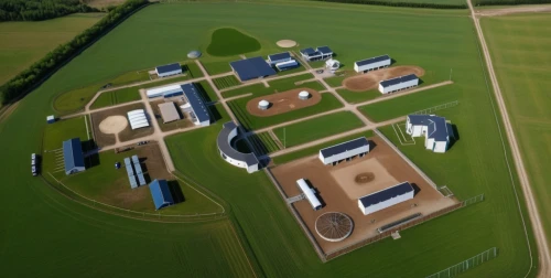 new housing development,dji agriculture,sewage treatment plant,solar cell base,farmlands,military training area,earthworks,housebuilding,aerial landscape,3d rendering,private estate,frisian house,contract site,baseball diamond,solar farm,baseball field,aerial photography,wastewater treatment,eco-construction,farms,Photography,General,Realistic