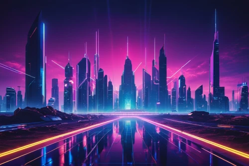 futuristic landscape,metropolis,fantasy city,cyberpunk,futuristic,cityscape,neon arrows,scifi,ultraviolet,sci-fi,sci - fi,colorful city,80's design,city skyline,cities,city cities,cyberspace,sci fi,alien world,cg artwork,Conceptual Art,Sci-Fi,Sci-Fi 17