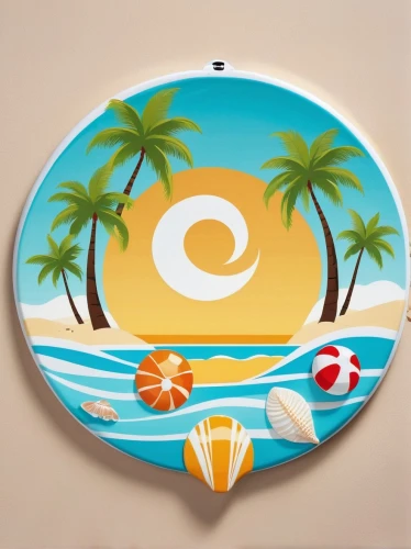 wall clock,remo ux drum head,decorative plate,beach ball,sand clock,hamburger plate,frisbee,hand fan,copacabana,skimboarding,beach restaurant,beach furniture,airbnb icon,wooden plate,decorative fan,drumhead,calabash,flying disc,front disc,yo-kai,Illustration,Abstract Fantasy,Abstract Fantasy 10