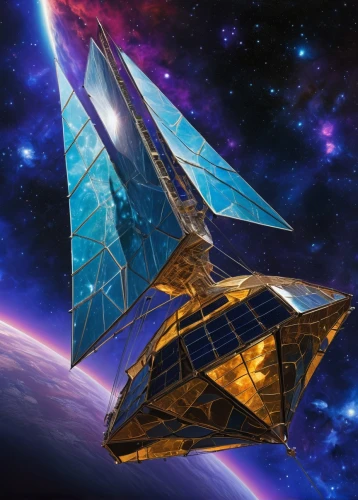 delta-wing,victory ship,star ship,euclid,star polygon,space glider,spacescraft,triangles background,fast space cruiser,cg artwork,tie-fighter,bascetta star,voyager,asp,prism,constellation swordfish,starship,interstellar bow wave,carrack,cube background,Illustration,Japanese style,Japanese Style 05